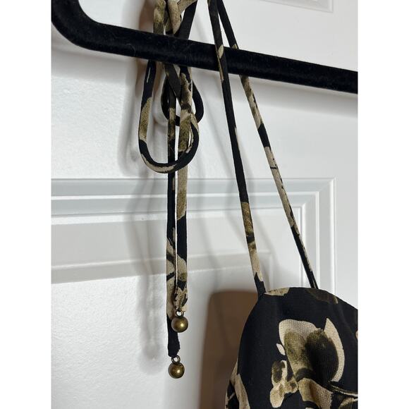 Dress Forum NEW Medium Midi Shift Dress with Large Front Slit Spaghetti Strap - Picture 4 of 10